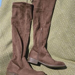 a.n.a Chocolate Over-the-Knee Suede Boots